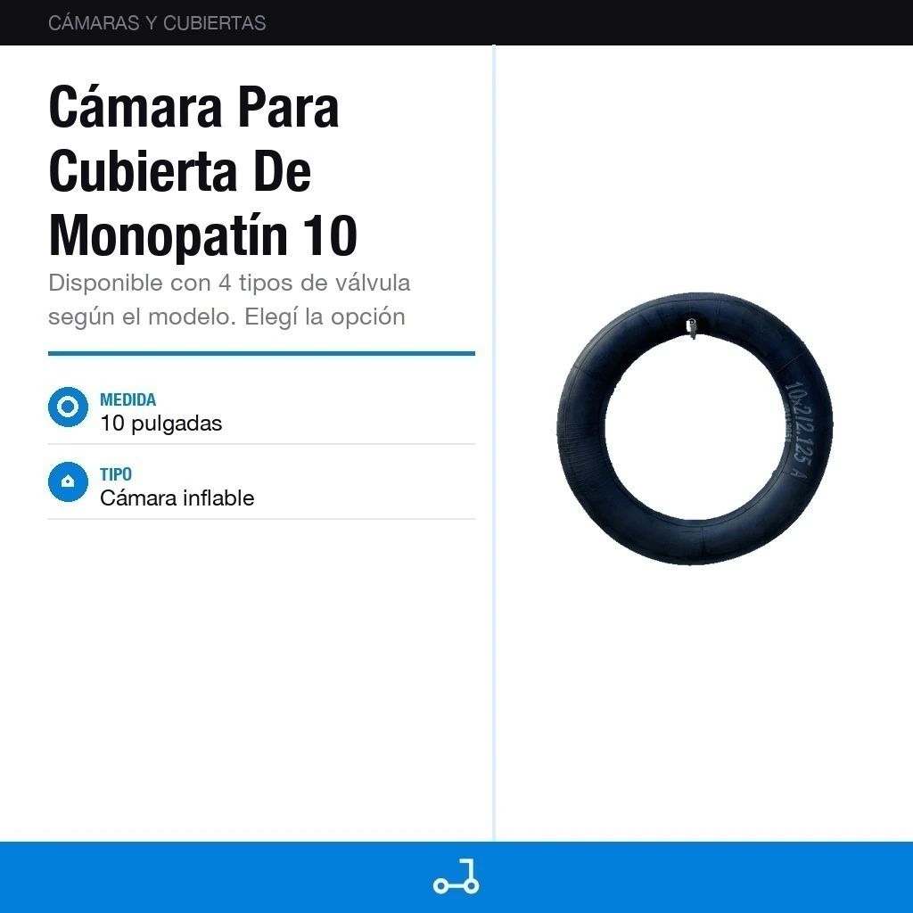 Cámara Para Cubierta De Monopatín 10 Pulgadas