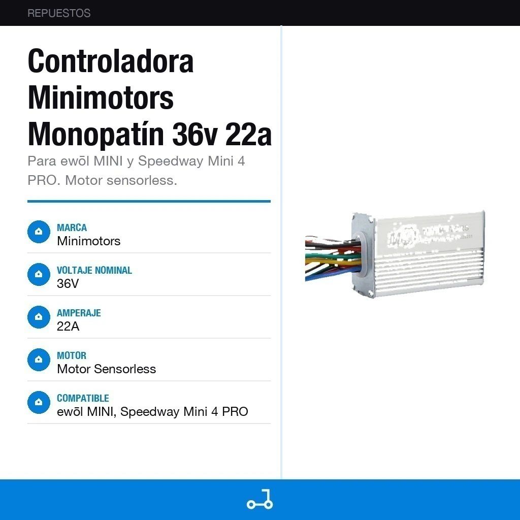 Controladora Minimotors Monopatín 36v 22a - Ewol Mini