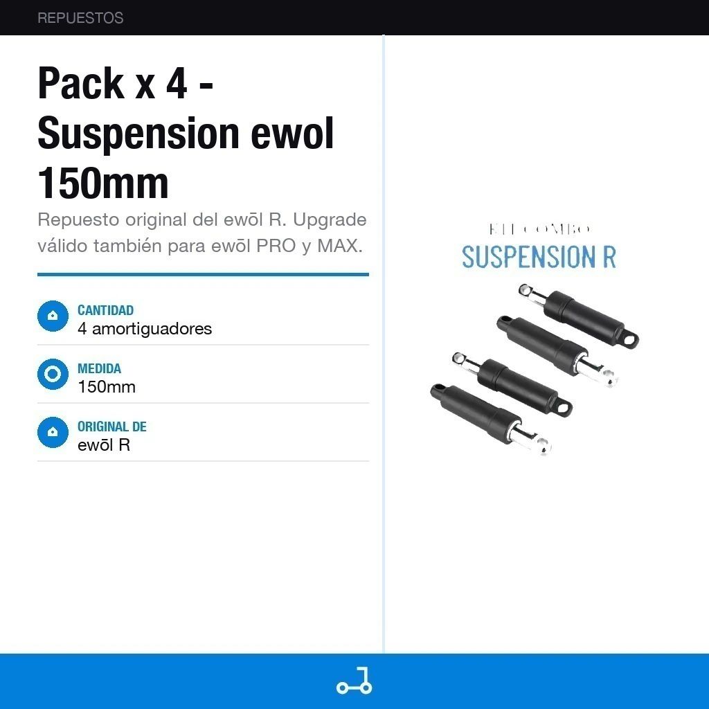 Pack x 4 - Suspension ewol 150mm