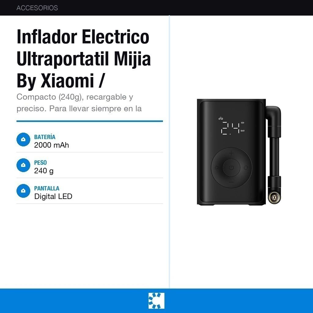 Inflador Electrico Ultraportatil Mijia By Xiaomi / Mjbxcqbqw
