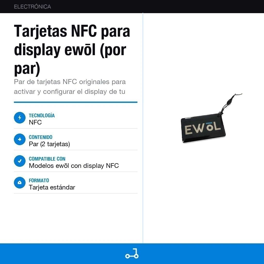Tarjetas NFC para display ewōl (por par)